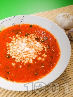 Вкусна супа от печени чушки - снимка на рецептата